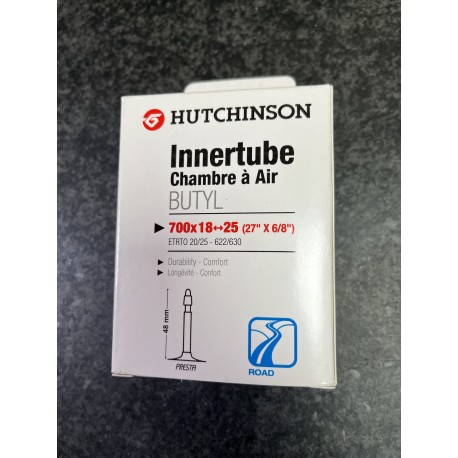 Chambre à Air HUTCHINSON BUTYL 700x18/25c Valve 48 mm