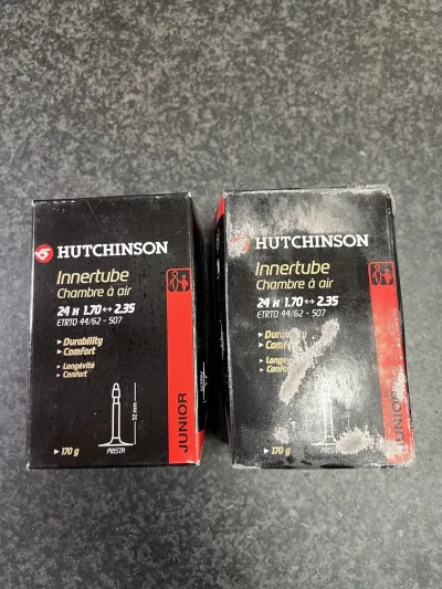 x2 Chambres à air HUTCHINSON Junior 24" x1.70/2.35